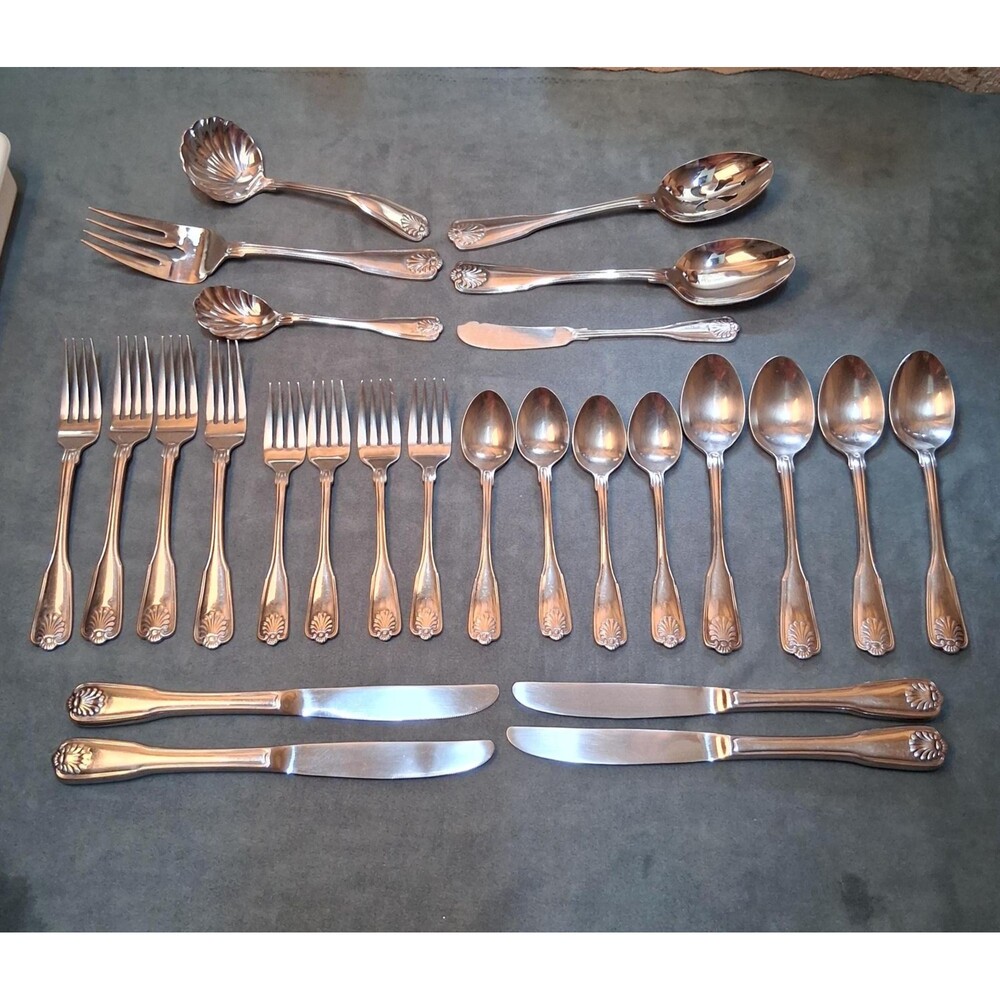 International Silver Coquille Flatware Service for Four + 26 Pc
